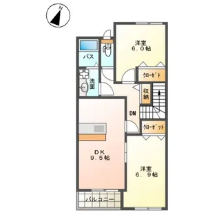 ベルクラージュ【2階】の間取り