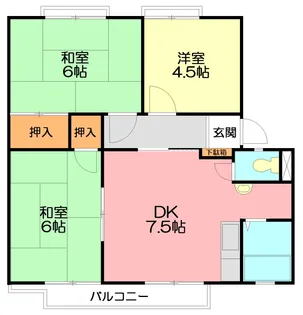 熊沢ハイツ3【2階】の間取り