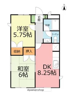 チェリーハウス小和田【1階】の間取り