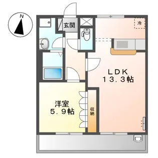 レインボーⅠ【1階】の間取り