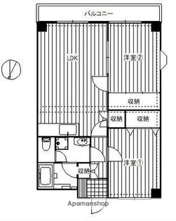 ウイングマンションアーク【2階】の間取り