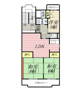 第2スペランザ大住【5階】の間取り