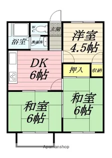 コーポ富士見【1階】の間取り
