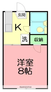 ウィスカーハイツ【1階】の間取り