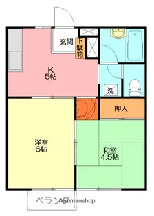 コーポマルマA【2階】の間取り