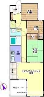 クリーン・ブルー【4階】の間取り