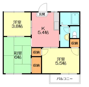 ハイツシャルム【2階】の間取り