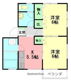 コーポタチバナ【2階】の間取り