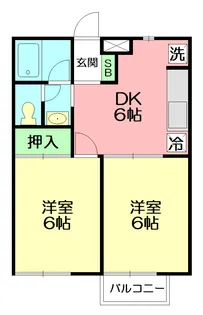 ディアコート開成A棟【1階】の間取り