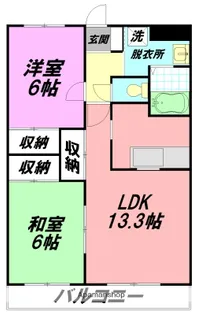 クイーンズタウンⅠ番館【1階】の間取り