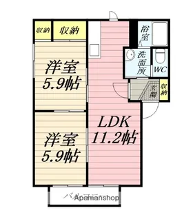 ハレアカラ【2階】の間取り