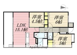 ライオンズ一条レジデンス湘南C−X【2階】の間取り