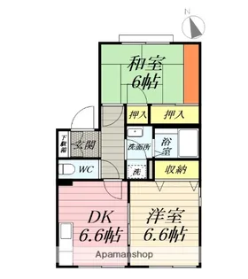 メル鵠沼Ⅱ【2階】の間取り