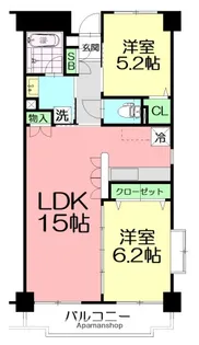 タウンコート湘南【1階】の間取り