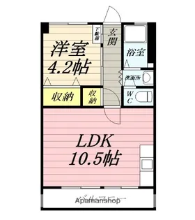 サザンマンションA【3階】の間取り
