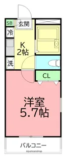 メローフラッツ湘南【1階】の間取り