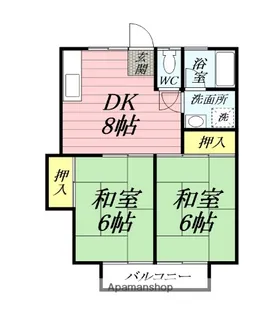 スカイハイツ【2階】の間取り