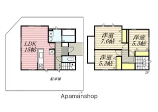神奈川県茅ヶ崎市柳島2丁目【一戸建】の間取り