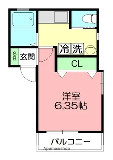 オーシャンテラス鎌倉【1階】の間取り