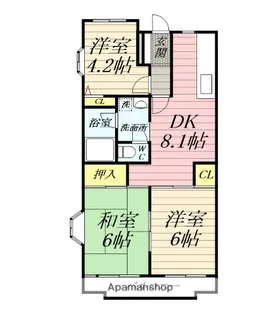 メルベーユかしわ台【104号室】の間取り