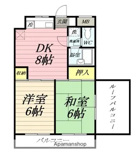 フォンテーヌ林間【3階】の間取り