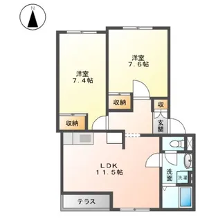 エトワール東栖【00202号室】の間取り