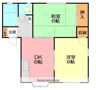 クローバーハイツA【2階】の間取り