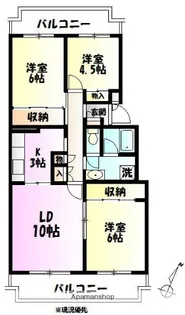 テレパレス伊勢原【5階】の間取り