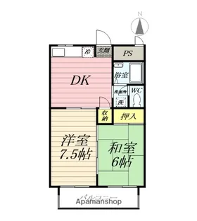 第1コートハイム国分【1階】の間取り
