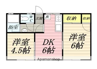 第2中道荘【1階】の間取り