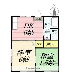 メゾン林間Ⅰ【102号室】の間取り