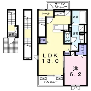 ベル アルカンシェル【3階】の間取り