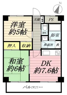 T’S GARDEN藤沢長後【5階】の間取り