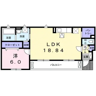 ガーデンあかつき【1階】の間取り