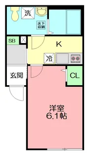 ベイルーム善行【1階】の間取り
