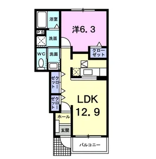 本町ハイツX【1階】の間取り