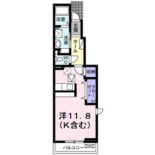 ベルフォーノ【1階】の間取り