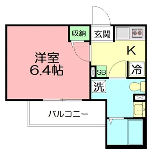 ヴィラベイルーム本厚木【1階】の間取り