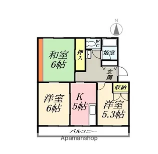 興津ハイツ【4階】の間取り