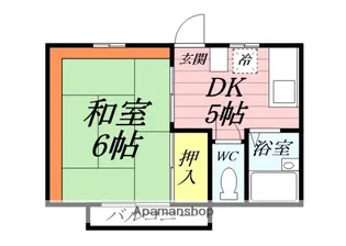 1DKの間取り画像