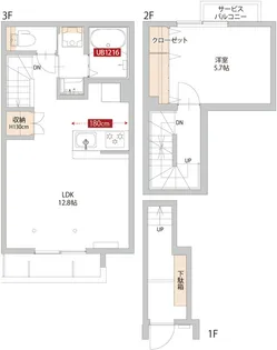 ゼフィール トリトス【2階】の間取り