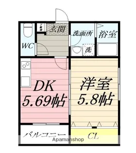 ジーメゾン東成瀬ウエスト【1階】の間取り