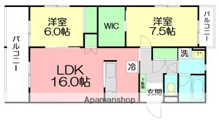 ソルヴィータ天王山Ⅱ【3階】の間取り