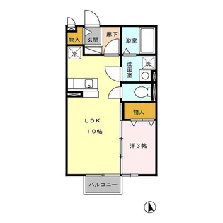 メゾン ド コンフォール【2階】の間取り