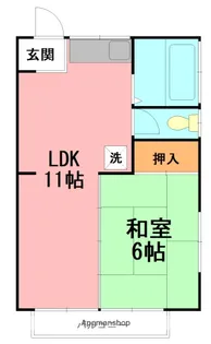 ブラウニー西湘【2階】の間取り