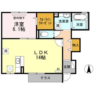 フォンティーヌ Ⅰ棟【1階】の間取り