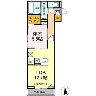 グレイス長後【1階】の間取り