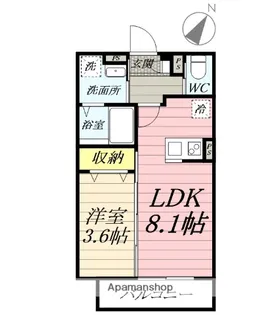 カーサ西鶴間【1階】の間取り