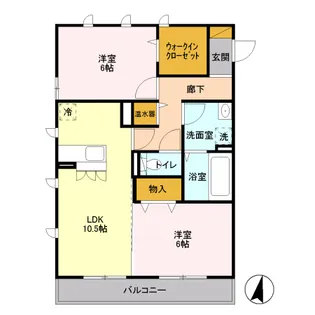 ルーフハウス A【2階】の間取り