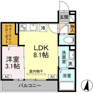 クローネ湘南【2階】の間取り